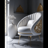 Trueliving White Chair Living Room H 34 x W 27 x D 31.5